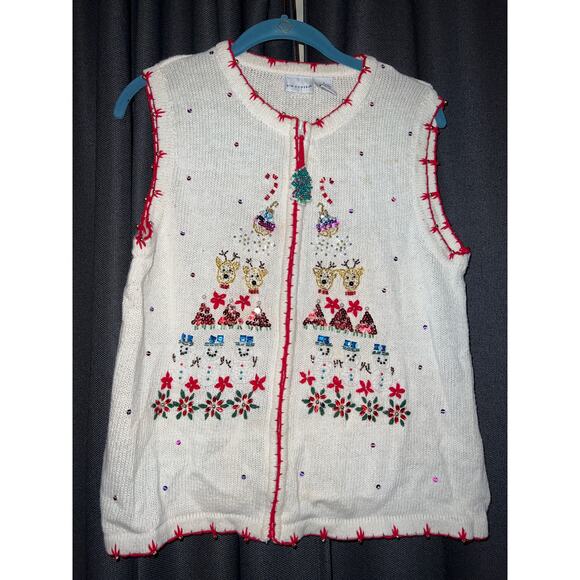 Ugly Christmas Sweater Sweaters - Ugly Christmas Sweater Vest Xmas Size Small